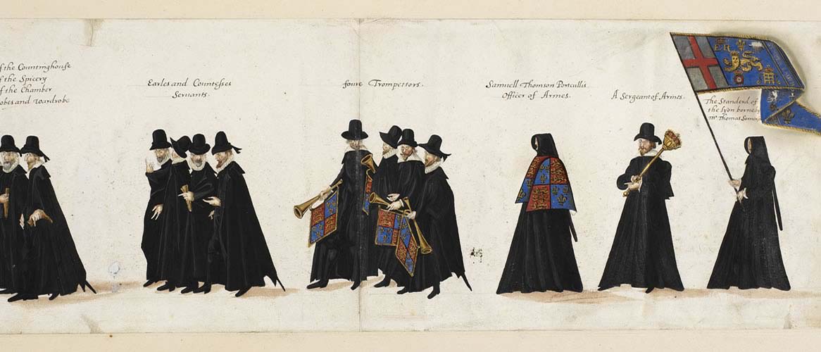 Funeral procession of Queen Elizabeth I, 1603 © The British Library Board.