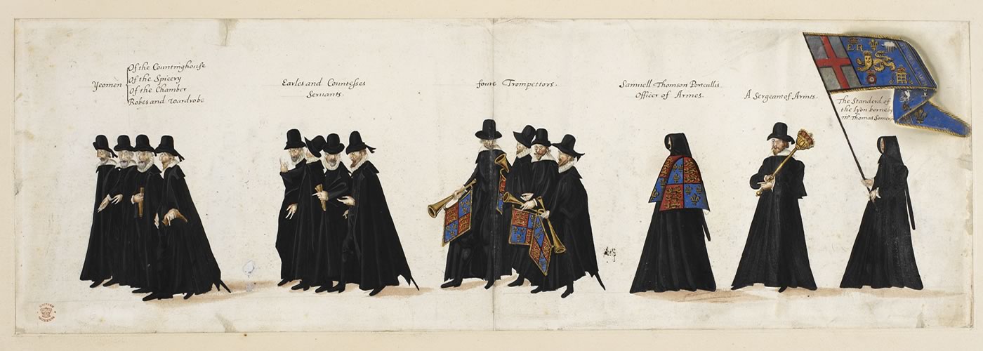 Funeral procession of Queen Elizabeth I, 1603 © The British Library Board.