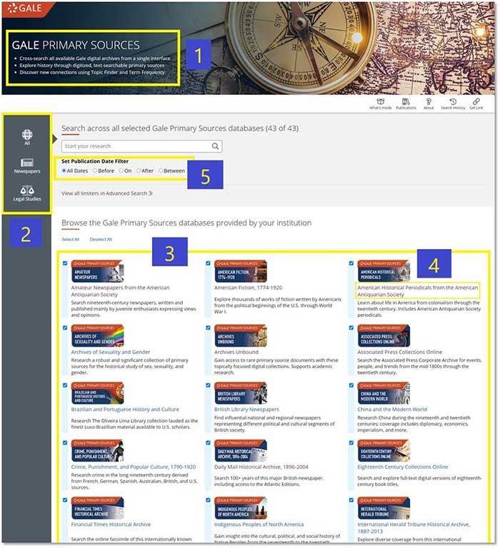 Gale Primary Sources cross-search enhancements guide 1