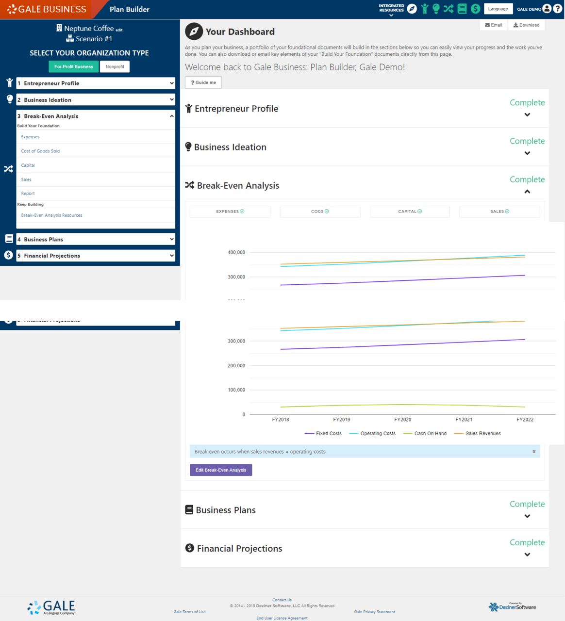 Our plan builder can help start a business, manage a business, optimize a business and develop business plans